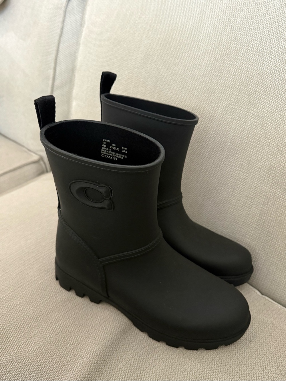 Coach Women’s  Ryder Rubber Rainboot - Picture 2 of 5